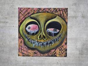 lot 38 image: American Neo-Expressionist Fine Art - Greg Bivens (Eldritch Deer) -  Scum
