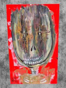 lot 9 image: American Neo-Expressionist Fine Art - Greg Bivens (Eldritch Deer) -  Skull #19