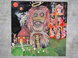 lot 30 image: American Neo-Expressionist Fine Art - Greg Bivens (Eldritch Deer) -  Gravekeeper