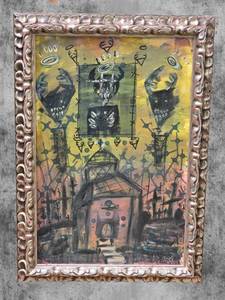 lot 32 image: American Neo-Expressionist Fine Art - Greg Bivens (Eldritch Deer) - Sunday #1