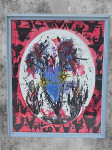 lot 36 image: American Neo-Expressionist Fine Art - Greg Bivens (Eldritch Deer) - Deer Star