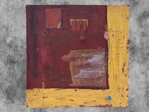 lot 55 image: Original Abstract Expressionist Fine  Art Painting - T. Young -  Waiting for the Judgement Day