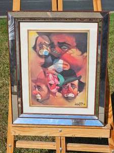 lot 281 image: Chuck Oberstein Five Clowns Print