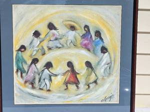 lot 213 image: Signed Print by Ted DeGrazia Los Ninos (The Children)