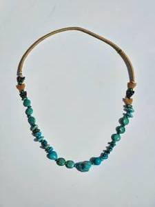 lot 142 image: Mixed Turquoise Stone with Butterfly Fetish Necklace