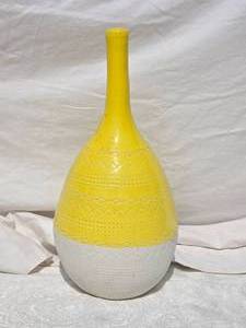 lot 216 image: Striking Vintage Ceramiche Tadinate Vase - Yellow Glaze