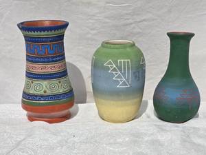 lot 308 image: Vibrant Southwestern Indigenous Pottery Collection - (3)