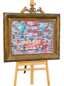 lot 27 image: Artist Original Acrylic Abstract