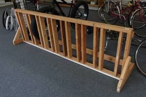 lot 587 image: Wooden Bike Rack