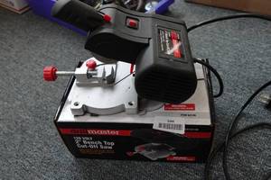 lot 598 image: Drill Master 120V 2 Bench Top Cut-Off Saw