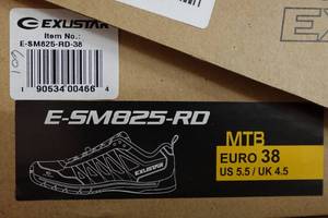 lot 871 image: Exustar Cycling E-SM825-RD Shoes - Size 5.5