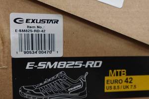 lot 878 image: Exustar Cycling E-SM825-RD Shoes - Size 8.5