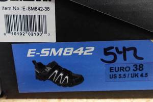 lot 891 image: Exustar Cycling E-SM842 Shoes - Size 5.5