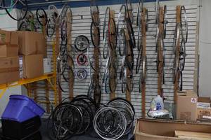lot 996 image: Large Assortment of Bike Wheels and Some Tires