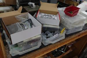 lot 941 image: Assorted Bike Parts - Many Small Parts in Organizers