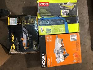 lot 61 image: Lot of Assorted Tile Saw Various Models and Conditions  Customer Returns See Pictures