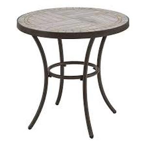 lot 48 image: Stylewell 27 in. Porcelin  Bistro Table in Brown Finish      Customer Returns See Pictures