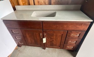 lot 76 image: 61 Bathroom Vanity
