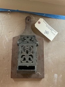 lot 100 image: Antique Cast iron Match Holder