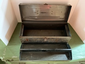 lot 12 image: Metal Tool Box and Tray
