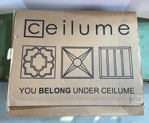 lot 20 image: Molded Plastic Ceiling Tiles, 2 boxes - 24 x 24  New in box