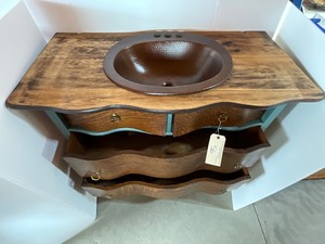 lot 56 image: Antique Dresser with sink