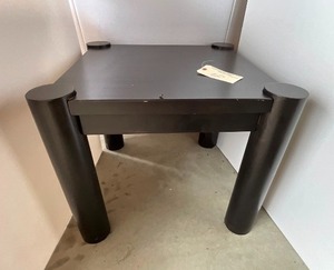 lot 60 image: Black wooden end table