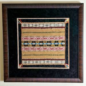 lot 53 image: Framed Umkuna Textile Art Made from Baby Alpaca Fibers