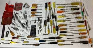 lot 45 image: Large Screwdriver, Nut Driver, Tap Set and Allen Wrench Set Bundle