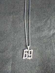 lot 5 image: Jewelry For Iced Rapper TEKASHI 69 Pendant & 30 Box, Cuban, Rope Chain Hip Hop Necklace