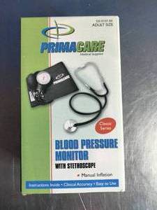 lot 6 image: Primacare DS-9197-BK Professional Classic Series Manual Adult Blood Pressure Kit with Stethoscope.