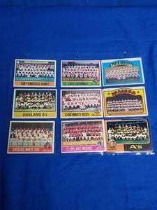 lot 53 image: 9 Baseball Team Cards