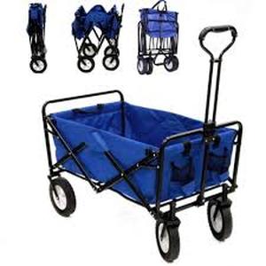 lot 95 image: Pure Garden Collapsible Utility Wagon with Telescoping Handle