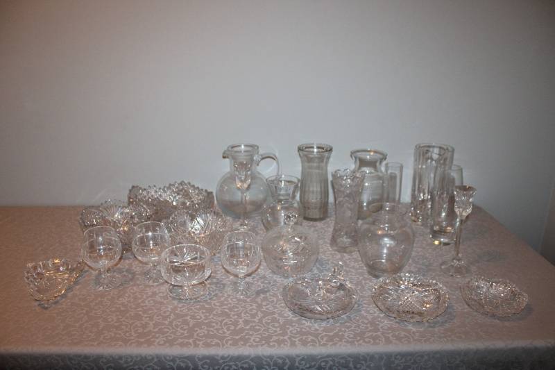 lot 99 image: Crystal and Glassware Collection with Bowls, Goblets, and Vases