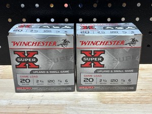 lot 28 image: Winchester 20 Gauge Super X Shells 2 Full Boxes