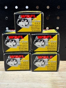 lot 29 image: Wolf 7.62 x 39 Copper Jacket 4 Full Boxes and 1 Partial