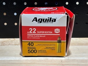 lot 34 image: Aguila .22 Long 500 Round Box Opened