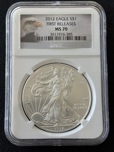 lot 3 image: 2012 Silver Eagle NGC MS70 First Release