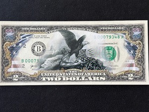 lot 19 image: $2 Dollar Eagle Note