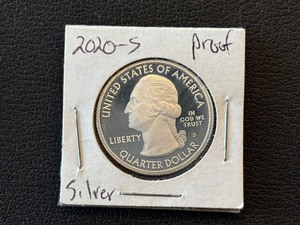lot 54 image: 2020-S Connecticut Silver Quarter Proof