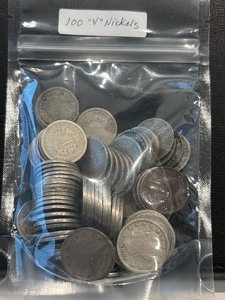 lot 149 image: 100 Liberty V Nickels