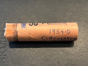 lot 160 image: 1954-D Lincoln Cent Roll