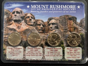 lot 170 image: Mount Rushmore Presidential Dollars