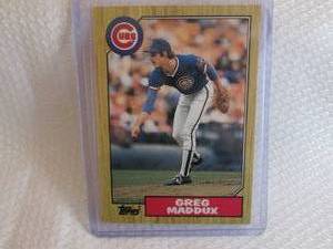 lot 17 image: 1987 Topps Greg Maddux Rookie Card...