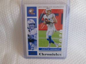 lot 28 image: 2020 Chronicles Justin Herbert Rook...