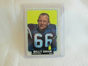 lot 41 image: 1964 Topps Billy Shaw Football Card...
