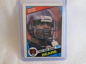 lot 42 image: 1984 Topps Walter Payton Card...