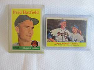 lot 55 image: 1958 Topps Fred Hatfield & Hurling ...