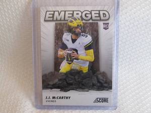 lot 60 image: 2024 Score JJ McCarthy Rookie Card...