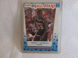 lot 66 image: 1989-90 Fleer Magic Johnson Sticker...